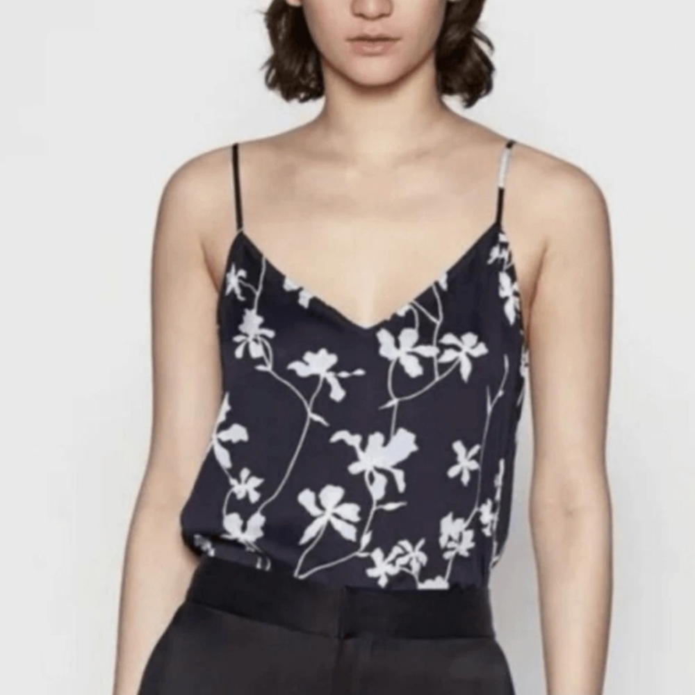 Equipment Floral Silky Layla Camisole Tank Top Blouse